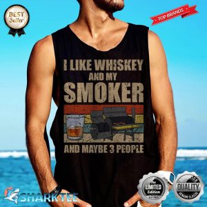Cool Whiskey Art For Men Women Meat Smoking Bourbon Premium Tank-top