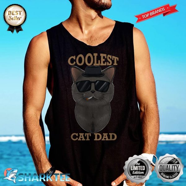 Coolest Cat Dad I British Shorthair Cat Dad Tank-top