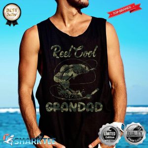 Flag Camo Reel Cool Grandad Funny Fathers Day Tank-top
