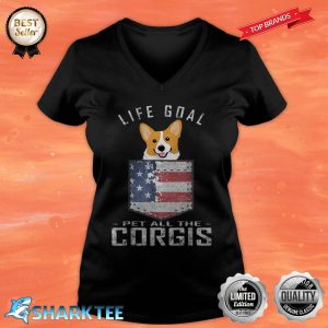 Corgi Gifts Life Goal Pet All the Corgis V-neck