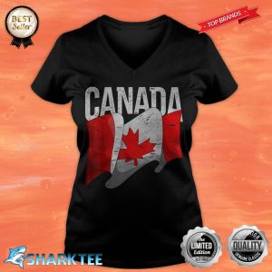 Country Canadian Flag Maple Leaf Canada V-neck