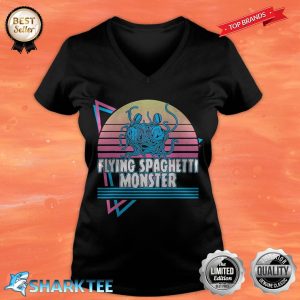 Flying Spaghetti Monster Pastafari FSM Atheist V-neck