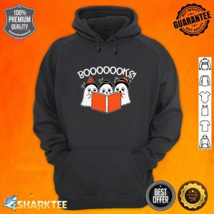 Boooks Lazy DIY Halloween Teacher Shirt Funny Ghost Reading hoodie