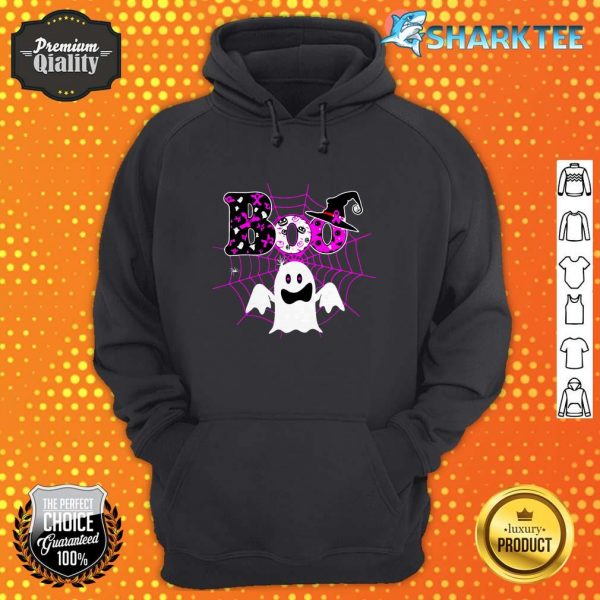 Breast Cancer Boo Support October Pink Ribbon Halloween hoodie