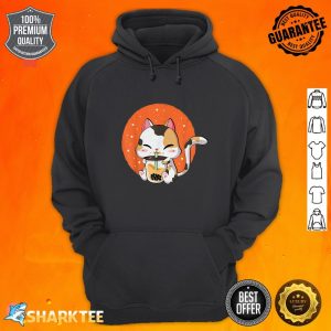 Cat Boba Tea Bubble Tea Kawaii Anime Japanese Neko Girl Teen hoodie