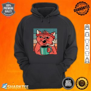 Cat Coffee Retro hoodie