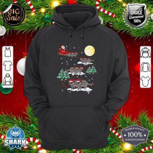 Funny Xmas Lighting Tree Santa Riding Raccoon Christmas Premium hoodie