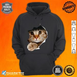 Cute Cat Funny Cat Coming Out Cute Orange Cat Kitty Kittens Premium hoodie