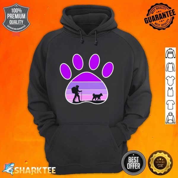 Cute Dog Hiking Mom Pet Lover Paw Print Design hoodie