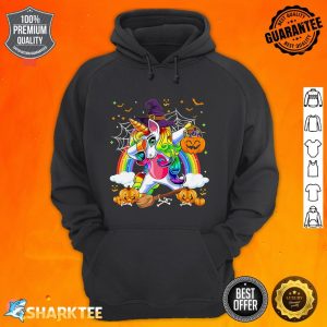 Cute Halloween Girls Women Witchy Dabbing Unicorn Halloween hoodie