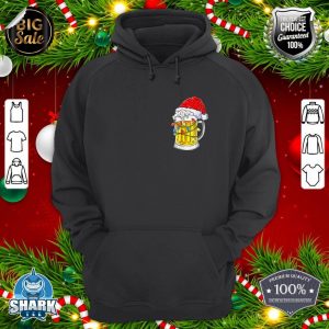 Cup Beer Santa Hat Christmas Light Beer Lover Christmas hoodie