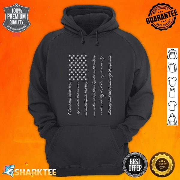 4th Of July American Flag Declaration of Independence hoodie
