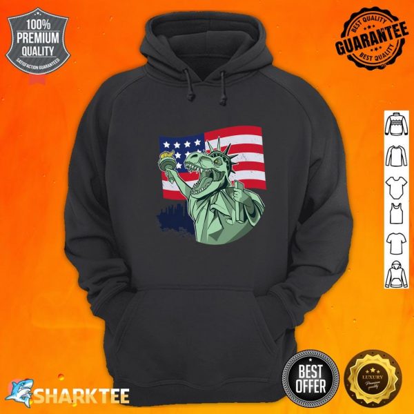 4th Of July T Rex Statue Of Liberty Independence hoodie