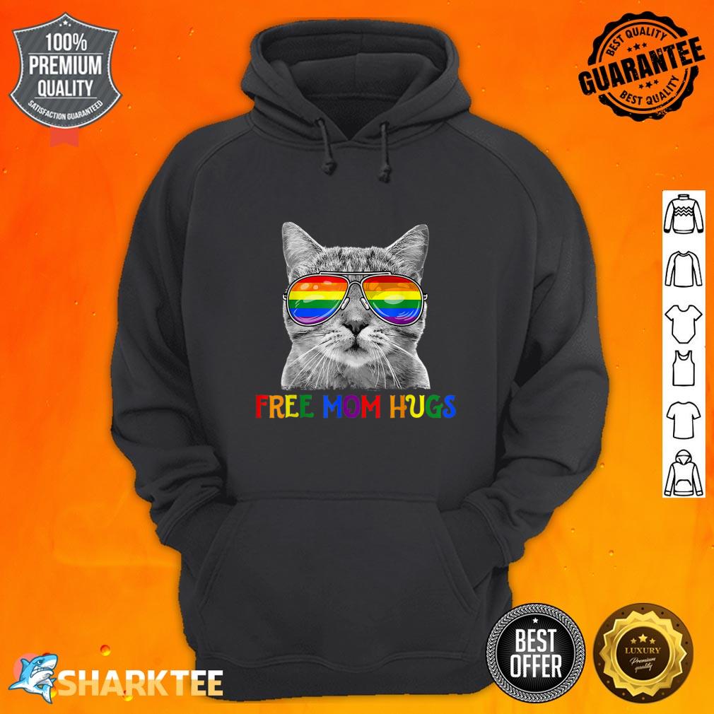 Free Mom Hugs LGBT Cat Gay Pride Rainbow hoodie