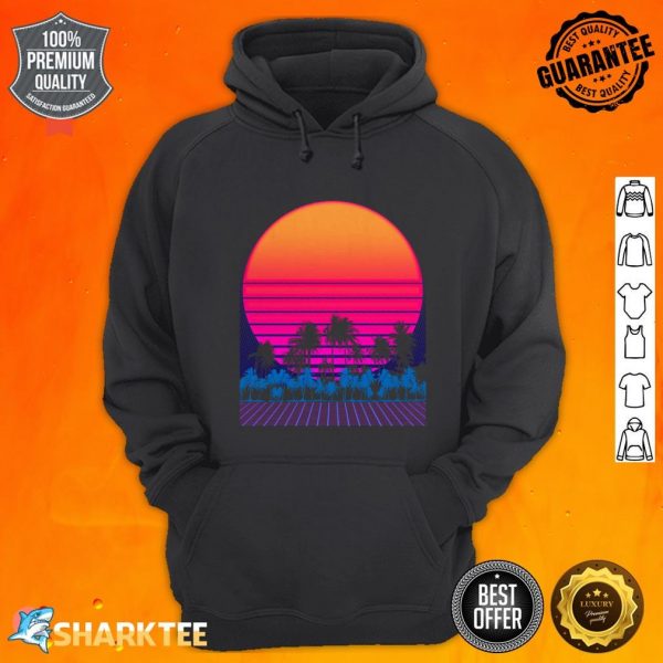 80s Vaporwave Palm Trees Sunset Retro hoodie