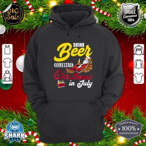 Drink Beer Celebrate Christmas In July Summer Paradise hoodie