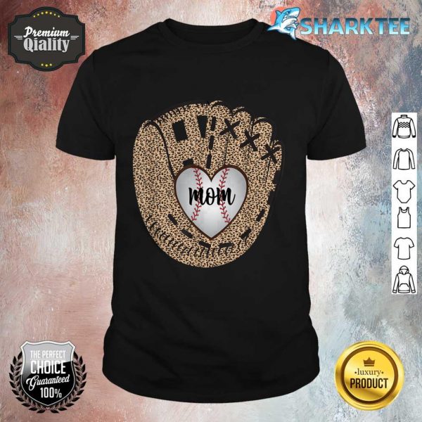 Baseball Mom Leopard design Softball Mama Mother Day shirt
