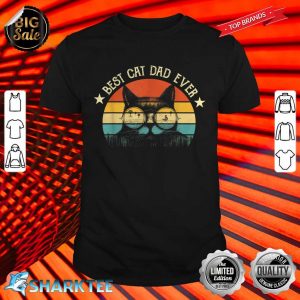 Best Cat Dad Ever Camping Lover Vintage Style shirt