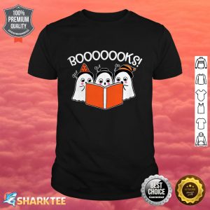 Boooks Lazy DIY Halloween Teacher Shirt Funny Ghost Reading shirt