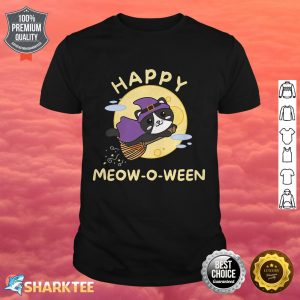 Cat Happy Halloween Witch Happy Meow-o-ween shirt