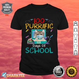 Cat Masks 100 Days of School Teacher 100 Purrific shirt