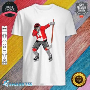 Dabbing Ice Hockey Player In Canada Canadian Flag shirt