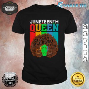 Celebrate Juneteenth Messy Bun Black Women Queen shirt