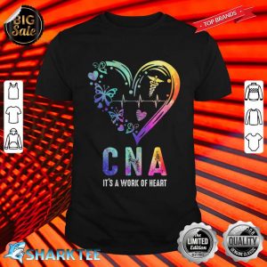 CNA Its A Work Of Heart Butterflies Heartbeat Caduceus shirt