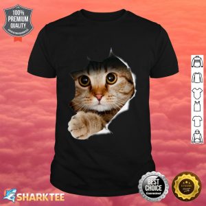 Cute Cat Funny Cat Coming Out Cute Orange Cat Kitty Kittens Premium shirt