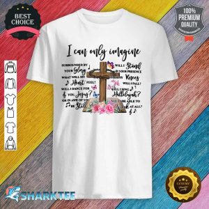 Floral Jesus Cross Butterfly I Can Christian shirt
