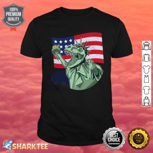 4th Of July T Rex Statue Of Liberty Independence shirt