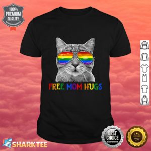 Free Mom Hugs LGBT Cat Gay Pride Rainbow shirt