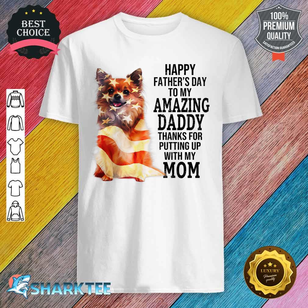 Happy Fathers Day To My Amazing Dad Chihuahua Dog Lovers Premium shirt
