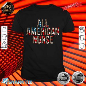 All American Nurse USA Leopard shirt