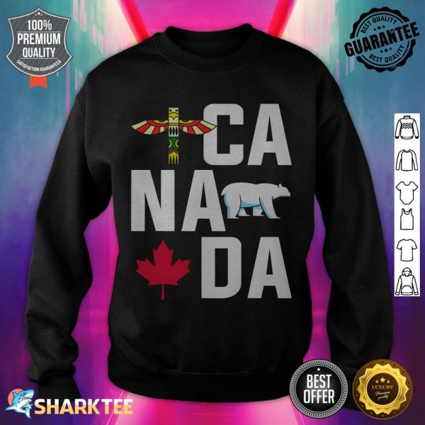 Arctic Animal Polar Bear Canadian Maple Leaf Canada sweatshirt