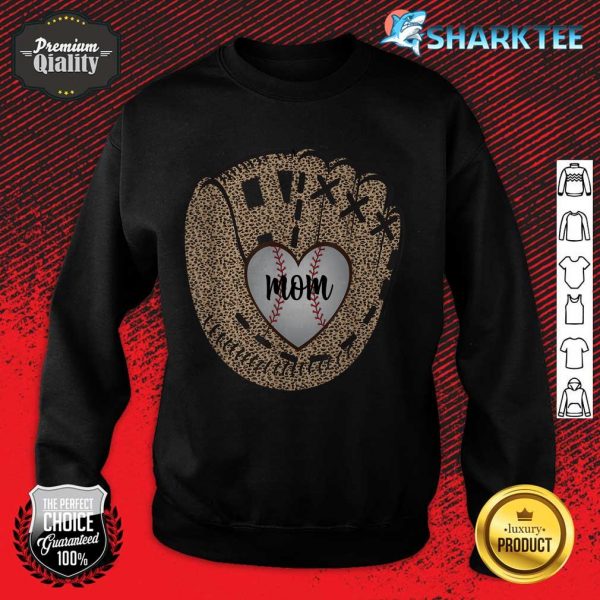 Baseball Mom Leopard design Softball Mama Mother Day sweatshirt
