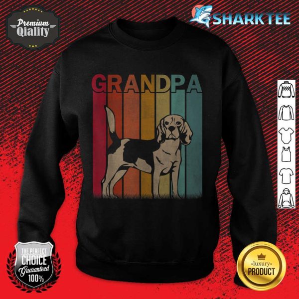 Beagle Dog Retro Style Vintage Grandpa Graphic Fathers Day sweatshirt