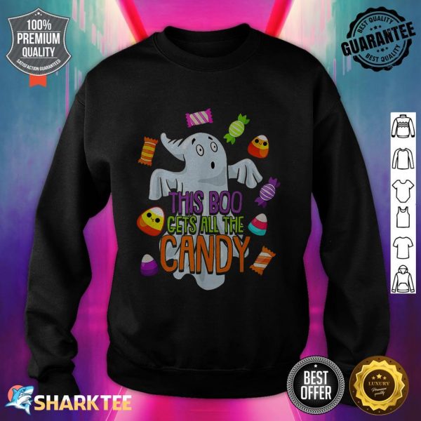 Boo Ghost Lazy Halloween Costume Funny Spirit Trick Or Treat sweatshirt