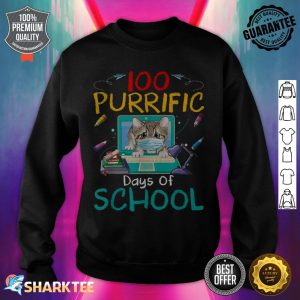 Cat Masks 100 Days of School Teacher 100 Purrific sweatshirt
