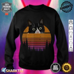 Cat Retro Style Kitten Retro Style Black Cat sweatshirt