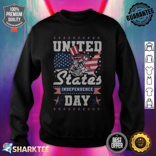 Cat United States Independence Day USA Flag sweatshirt