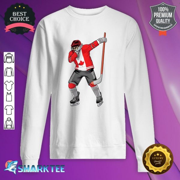 Dabbing Ice Hockey Player In Canada Canadian Flag sweatshirt