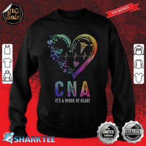 CNA Its A Work Of Heart Butterflies Heartbeat Caduceus sweatshirt
