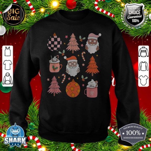 Retro Groovy Christmas Tee For Men Women Kids sweatshirt
