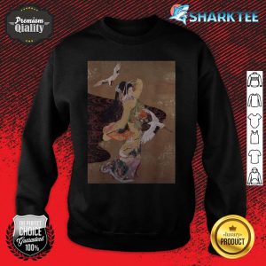 Dance of Cranes Japanese Retro Art sweatshirt