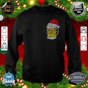 Cup Beer Santa Hat Christmas Light Beer Lover Christmas sweatshirt