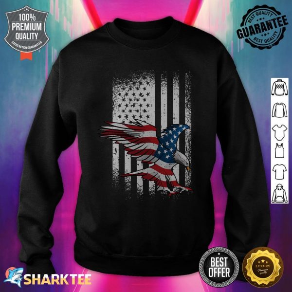 Eagle 4th Of July Independence Day USA Flag sweatshirt