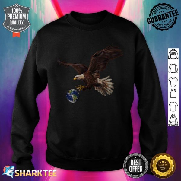 Eagle And Earth Globe Protecting Our Mother Earth Nature sweatshirt