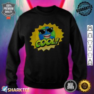 Earth Day Cool Earth With Sunglasses Vintage sweatshirt
