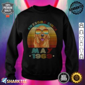 53th Birthday Love Golden Retrievers 53 Years Since May 1969 sweatshirt